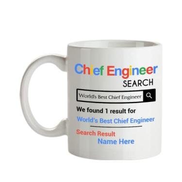Imagem de Caneca personalizada Chief Engineer - Presentes personalizados de engenheiro chefe - Presente de aniversário de engenheiro chefe - Personalizada com o seu nome de engenheiro - Caneca de café de 445 ml