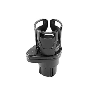 Imagem de Multifuncional ajustável 2 em 1 assento de carro suporte para copos suporte para carro adaptador expansor para garrafas de água, bebidas, café e armazenamento de alimentos (preto fosco) Suporte de cop