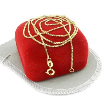Imagem de Corrente Masculina 50Cm 1Mm Veneziana Folheada Ouro Cr493