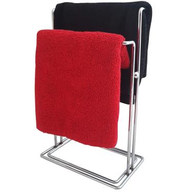 Imagem de Toalheiro Suporte Duplo Porta Toalhas De Lavabo Banheiro