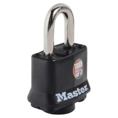 Imagem de Cadeado Aço Lâminado 40mm Preto com Prata 3 Unidades Masterlock