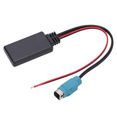 Imagem de Aramox Cabo de áudio Bluetooth para carro, Bluetooth AUX no cabo adaptador de entrada estéreo ABS substituição para Alpine CDE-W203Ri IDA X303 X305 X301