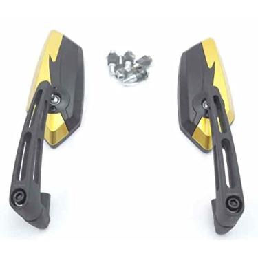 Imagem de Espelho Retrovisor Universal Thunder Honda Yamaha BMW Suzuki Dafra dourado claro