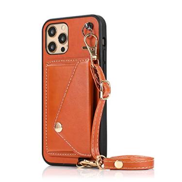 Imagem de Capa de suporte de cartão de carteira de silicone para iPhone 13 11 12 Pro Max 7 8 Plus X XS XR SE 2020 Cordão, cáqui, para iPhone 7Plus/8Plus