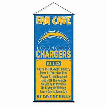 Imagem de WinCraft Los Angeles Chargers Man Caverna Fan Banner Wall Door Scroll