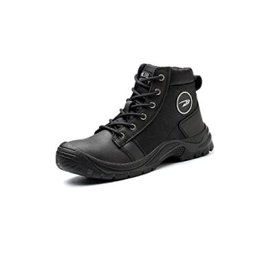 Imagem de Bestgift Sapatos de Segurança Masculinos Sapatos Masculinos Tênis com Biqueira de Aço Sapatos de Trabalho Leves Botas de Segurança Preto6 42.5