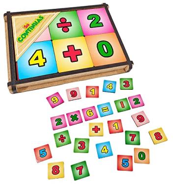 Imagem de Brinquedo Pedagógico Adição Subtração Matemática Só Continha Educativo Didático Infantil Criança - Maninho Brinquedos