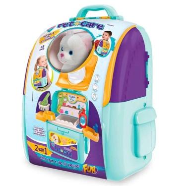 Imagem de Adotados PET CAR Gato Branco com Mochila e Acessorios FUN F0058-1