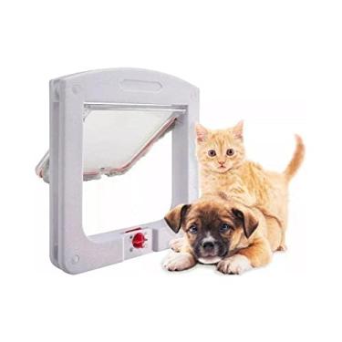 Imagem de Porta Pet Para Cães E Gatos Ate 7kg Com Trava 4 em 1 (Branco)
