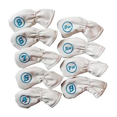 Imagem de shamjina 9 Peças à D 'água para Tacos de Golfe, Capa de, Capa Universal, Protege Os Da Poeira, O Chocalho Das Cabeças Dura, White