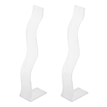 Imagem de Vaveren 2 peças de suporte de exibição de cabelo suporte de cabeça para, transparente