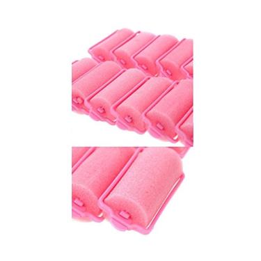 Imagem de (Large 16pc) - Pink Foam Sponge Hair Rollers 3 Assorted Sizes to Choice (Large 16pc)
