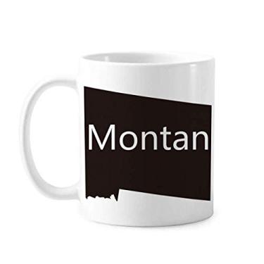 Imagem de Montana América EUA mapa contorno caneca cerâmica cerâmica café porcelana xícara louça