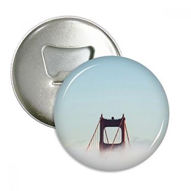 Imagem de Emblema multifuncional Fog Golden Gate Bridge Bay Cloud abridor de garrafas ímã de geladeira