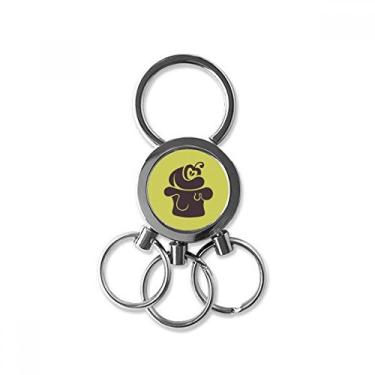 Imagem de Chaveiro Cherry Ice preto contorno aço inoxidável metal chaveiro chaveiro carro chaveiro clipe presente, Multicor