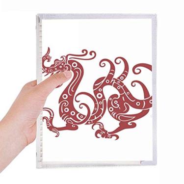 Imagem de Caderno de Retrato de Animal de Dragão Chinês Diário de Folhas Soltas Recarregáveis Papelaria
