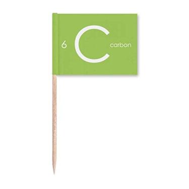 Imagem de Elementos Químicos Mesa Period Chalcogens Element Carbono C Bandeiras Marcador Topper Decoração de Festa