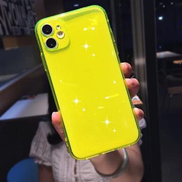 Imagem de Capa de telefone transparente com glitter e cores doces para iPhone 13 11 12 Pro 12 Mini X XR XS Max SE 2020 7 8 Plus 6 6s Capa de silicone macio, fg, para iPhone 14