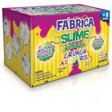 Receita Slime arco-iris fuffly