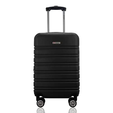 Imagem de Mala de Viagem Bordo 10kg Expansiva Rígida Cadeado TSA Rodas Duplas 360° Gladiador A3MB Preto