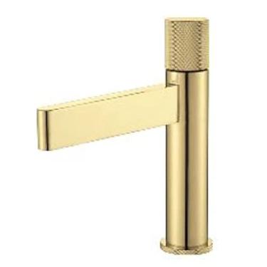 Imagem de Torneira misturadora de água quente e fria, montada no convés do vaso sanitário, fosca alta, spray curto, torneira da pia do banheiro, alça única, torneira de lavatório, ouro B (curta), tama