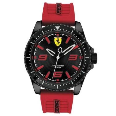 Imagem de Relógio Scuderia Ferrari Masculino Borracha Vermelha - 830498