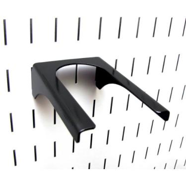 Imagem de Wall Control 10-HH-3050 B Suporte de Pegboard de 5 cm, gancho de metal ranhurado para controle de parede, preto