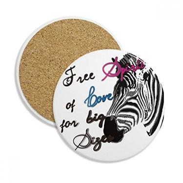 Imagem de Caneca de porta-copos de animal com imagem de Pinto simples Caneca de proteção de mesa Pedra absorvente