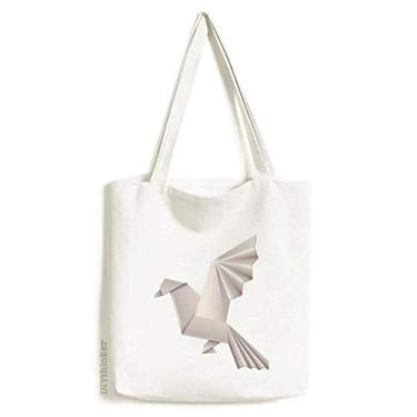 Imagem de Origami abstrato geométrico padrão pombo, sacola de compras, bolsa casual
