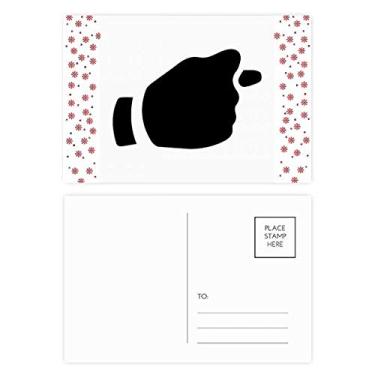 Imagem de Provoke Gesture Outline Pattern Christmas Flower Celebration Cartão Postal Blessing Mailing Card