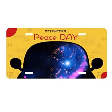 Imagem de DIYthinker Placa de carro brilhante mistério do universo da nebulosa espacial etiqueta decoração do carro dia da paz