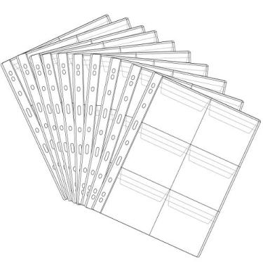 Imagem de Páginas de moedas, Gogoaie 10 folhas, porta-moedas de plástico, carimbo de colecionador, suprimentos para colecionador de moedas de carimbo de moeda, coleção de moedas..., 6 Pocket