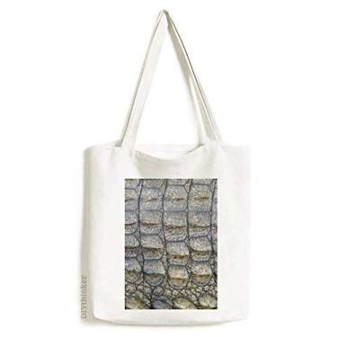 Imagem de Bolsa de lona com design de couro bolsa de compras casual