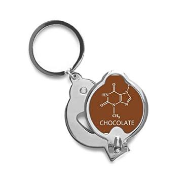 Imagem de Tesoura de cortar unhas de chocolate com estrutura molecular da Checal, cortador de aço inoxidável