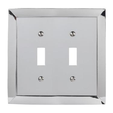 Imagem de Amerelle Placa de parede de metal fundido duplo 61TTCH Studio em cromo polido