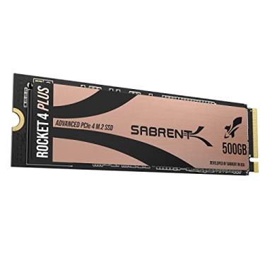 Imagem de SSD Rocket 4 Plus Sabrent NVMe 4.0 Gen4 PCIe M.2 de 500GB Disco Sólido Interno de desempenho extremo (SB-RKT4P-500)