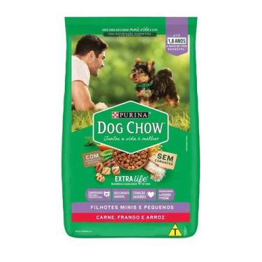 Imagem de Ração Dog Chow Extralife Cães Filhotes Mini E Pequenos Carne Frango E