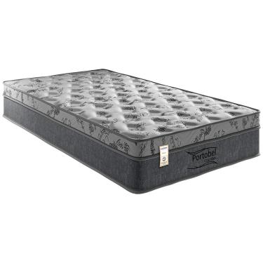 Imagem de Colchão de Solteiro Portobel Orion com Molas Ensacadas e Revestimento em Tecido Poliéster 32x88x188cm - Cinza
