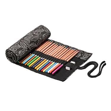 Imagem de Sewroro 48 Bolsa De Lápis De Lona Porta-Lápis Colorido Grande Caixa De Lápis Caixa De Lápis Estojos De Caneta Para Adultos Caixa De Lápis Porta-Lápis Organizador De Armazenamento Bolsa De