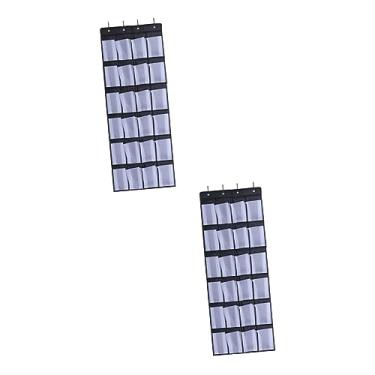 Imagem de PRETYZOOM 2 Pçs 24 Organizador De Porta De Sapato Grande Branco Para Tecidos De Bolsa Pendurar Sapatos Prateleira De Loja E Bolsos Não Tecidos Sobre Bolsa Bolsas Bolso De Malha Suporte