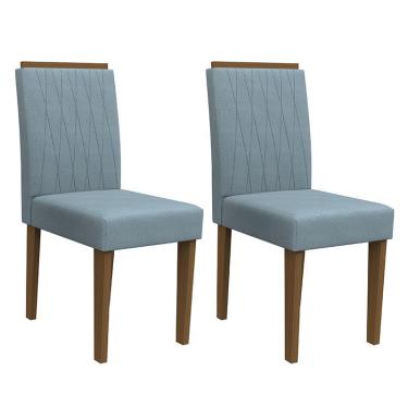 Imagem de Conjunto 2 Cadeiras Ana Imbuia/ - pr Móveis Azul