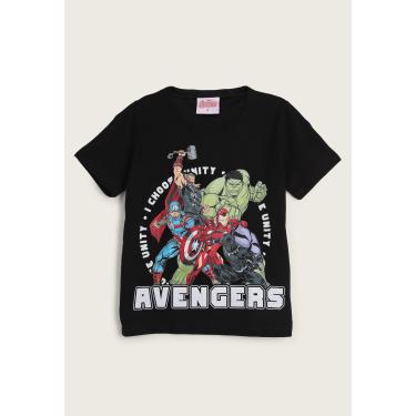 Imagem de Infantil - Camiseta Fakini Avengers Preta Fakini 102303585 menino