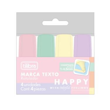 Imagem de Tilibra - Marca Texto Pastel Mini, Happy, 4 Unidades