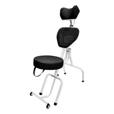 Imagem de Cadeira Legno Maquiagem Sobrancelha Portátil Dobrável Rodas Cadeira Para Design de Sobrancelha e Maquiagem