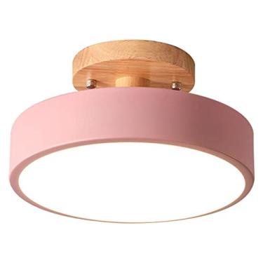Imagem de Baglaum Lâmpadas de Teto Modernas LED NóRdicas LumináRia de LumináRia Interna Cozinha Sala Quarto Banheiro - Rosa