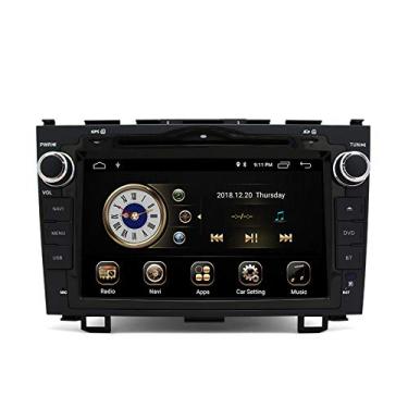Imagem de YULU Rádio estéreo automotivo no painel de navegação para Honda CRV 2007 2008 2009 2010 2011, tela sensível ao toque de 8 polegadas, Android 10.0, leitor de DVD Double Din, Bluetooth com câmera de