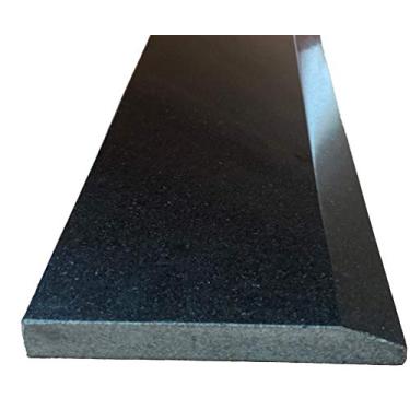 Imagem de Limiar de granito de mármore preto absoluto de Hollywood único (sela de mármore) - polido - (10 x 91 cm)