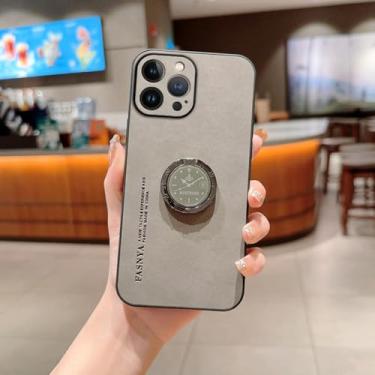 Imagem de Capa de telefone com suporte de anel de couro para Samsug Galaxy M53 M52 M23 M13 5G M22 M32 M11 M12 A73 A53 A33 A23 A13 A03 A03S Capa, cinza, para Samsug A73 5G