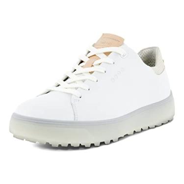 Imagem de ECCO Tênis feminino de golfe híbrido Hydromax resistente à água, Branco brilhante, 10-10.5