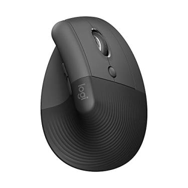 Imagem de Mouse Sem Fio Logitech Lift Vertical com Design Ergonômico para Redução de Tensão Muscular, Cliques Silenciosos, Conexão Bluetooth ou USB Logi Bolt, Compatível com Windows/macOS/iPadOS - Grafite